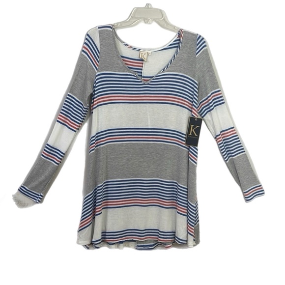 🏷 NEW! K by Kinnucan’s long sleeve mini dress/shirt M - Picture 1 of 10